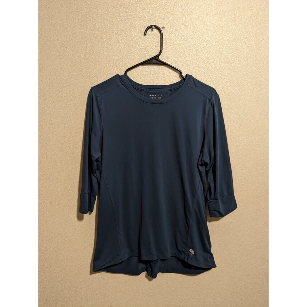 Mountain Hardwear Women's Crater Lake 3/4 Crew Sun Shirt Blue Size Medium